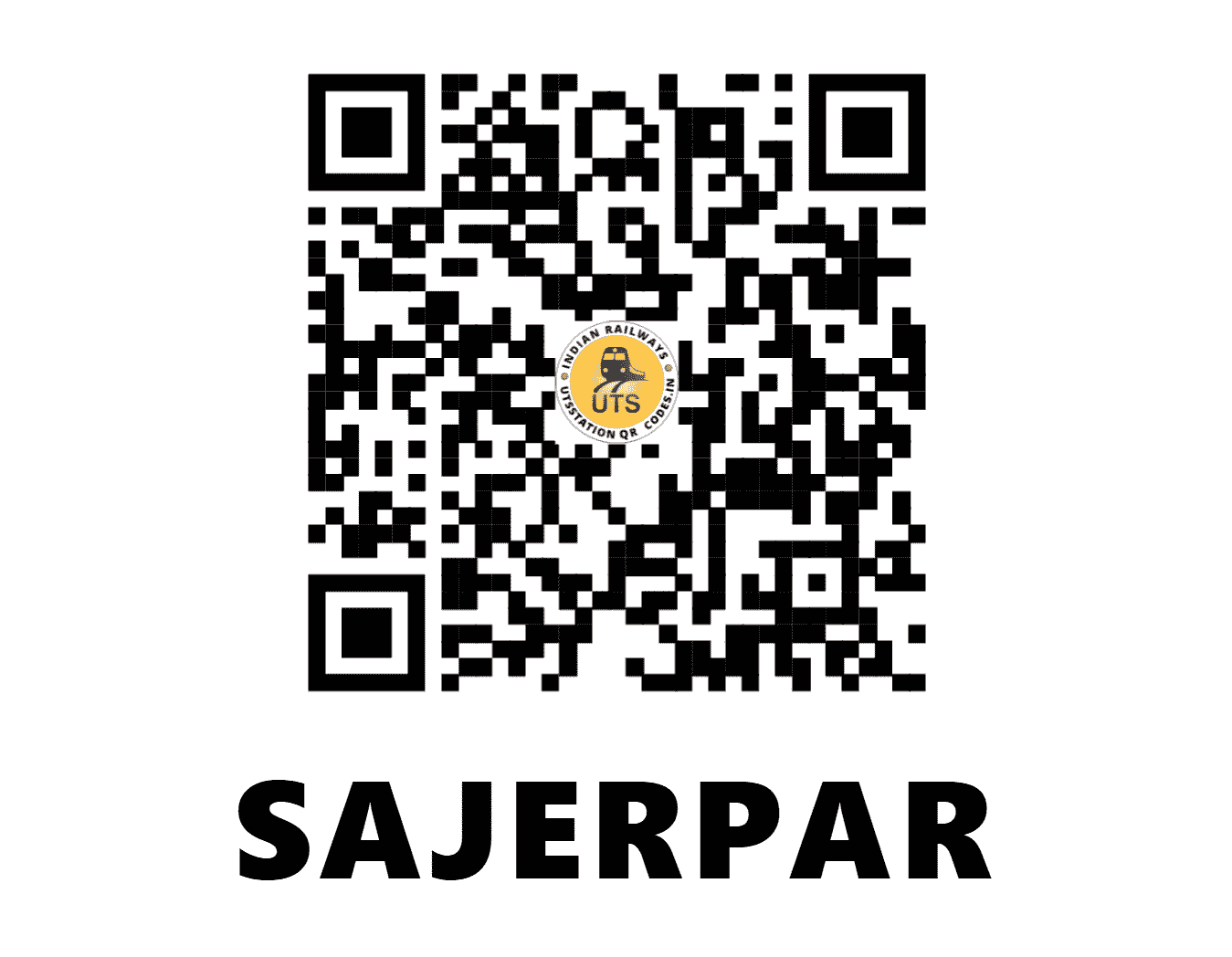UTS QR Code for SAJERPAR - SJRR (NF - WEST BENGAL)